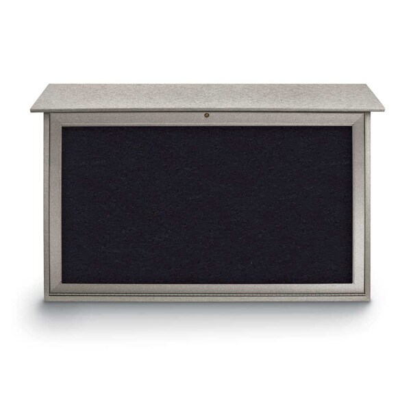 United Visual Products Indoor Enclosed Combo Board, 42"x32", Bronze Frame/Black Porc & Surf UVCB4232BZ-BLKPORC-SURF - main